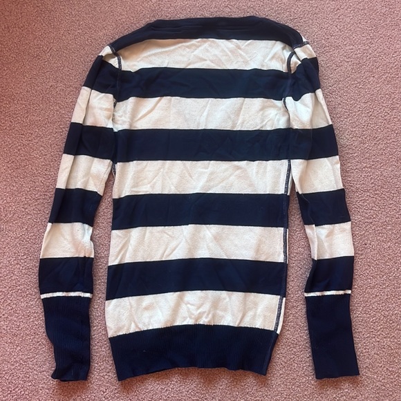 AEROPOSTALE Striped Blue and White Sweater Size M - Picture 4 of 6